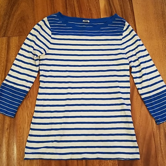 J. Crew Tops - JCrew Quarter Sleeved Striped Shirt